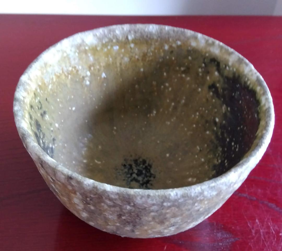 塩越窯　白越不朝　塩越窯 自然灰釉の究極美が迸る逸品灰釉美茶碗　No:2