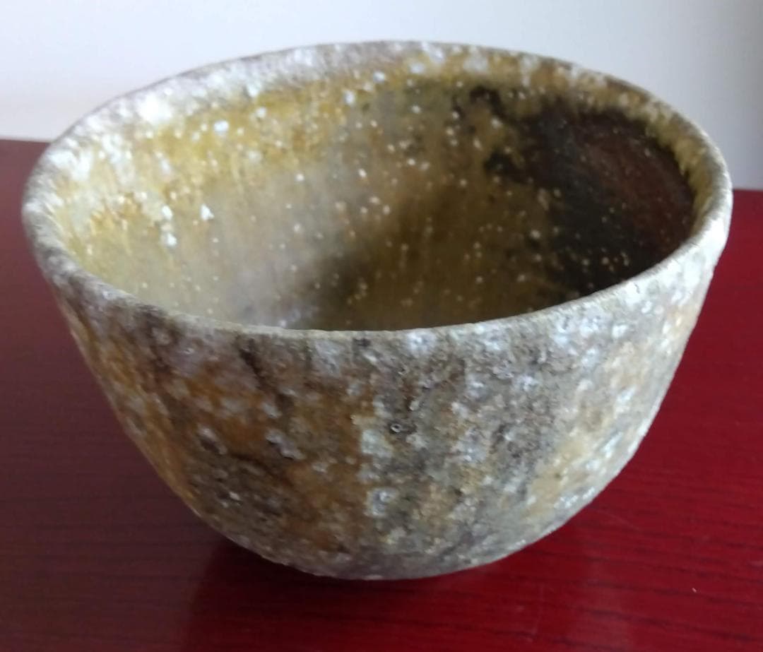 塩越窯　白越不朝　塩越窯 自然灰釉の究極美が迸る逸品灰釉美茶碗　No:2