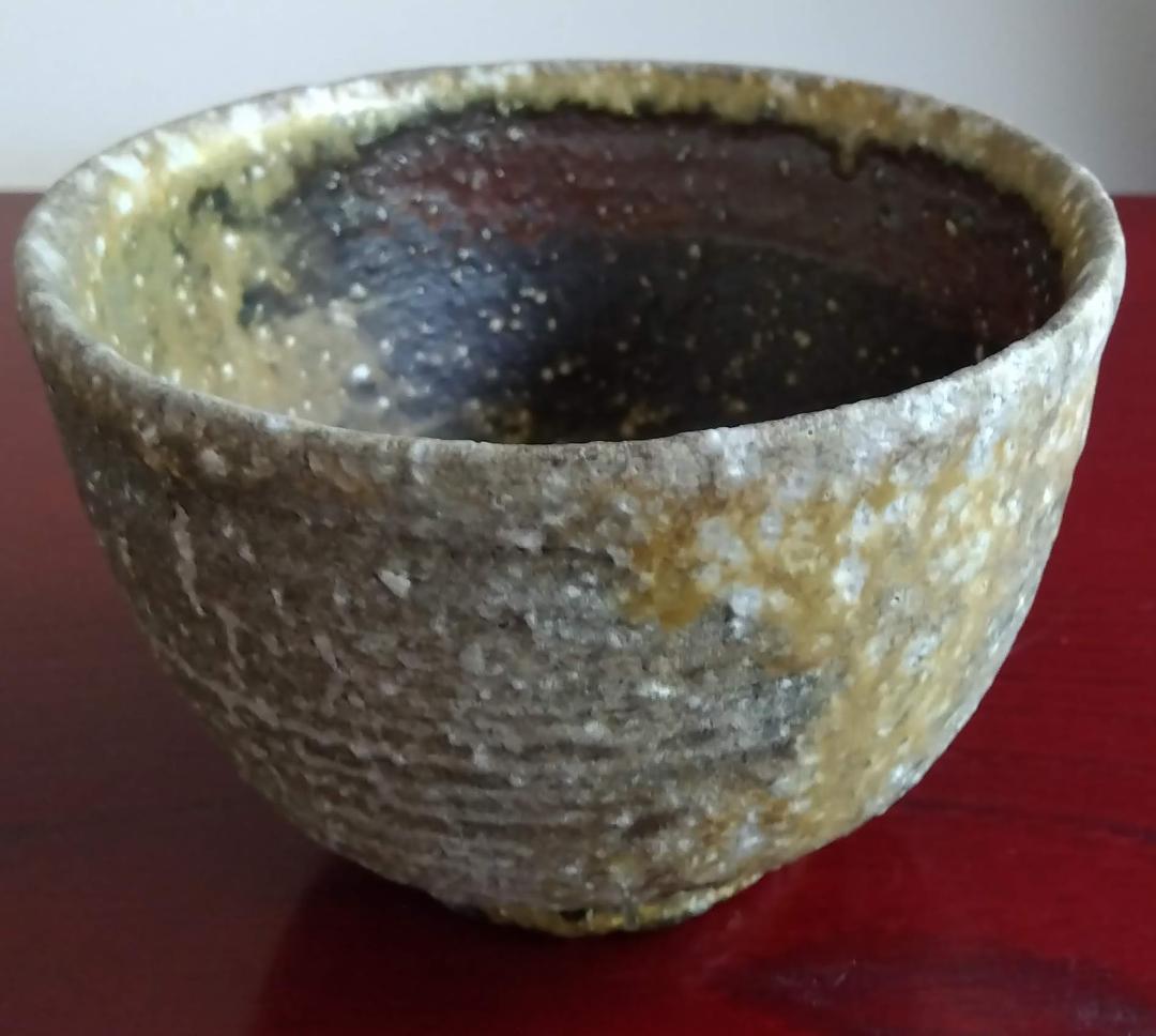 塩越窯　白越不朝　塩越窯 自然灰釉の究極美が迸る逸品灰釉美茶碗　No:2