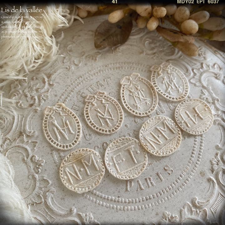 antique initial・monogram motif..:⋈*2個セット