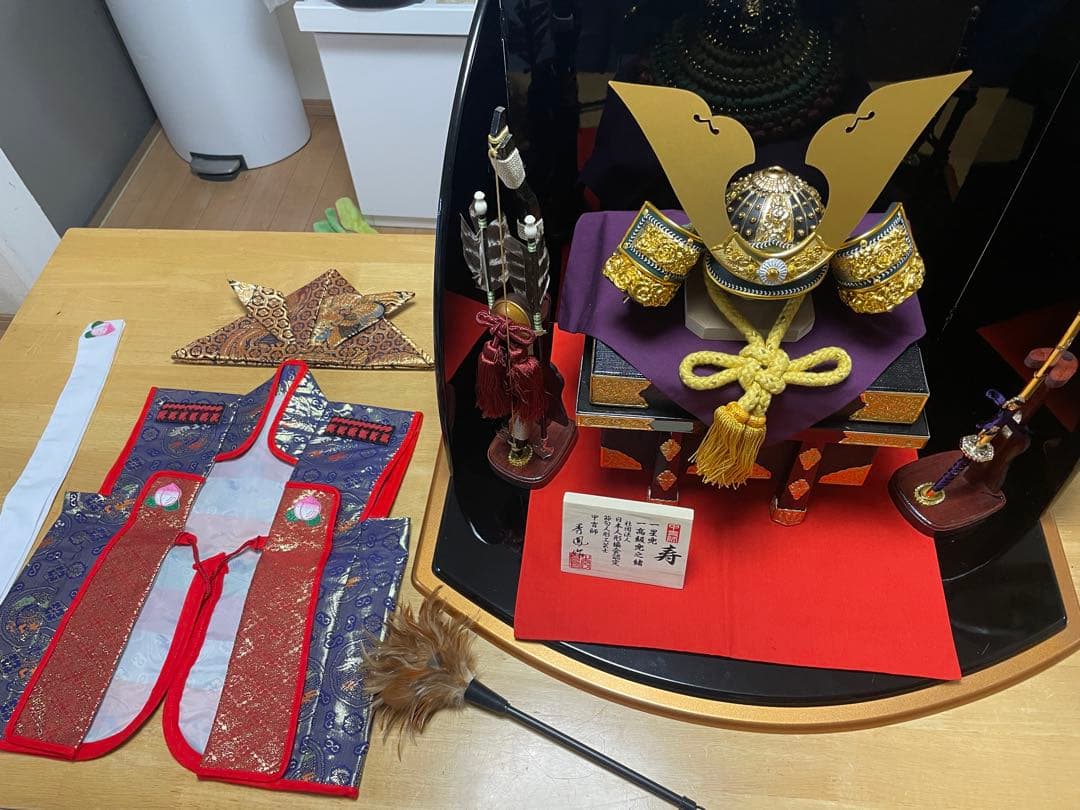 五月人形 兜飾り 工芸士 秀鳳作 日本人形協会認定 端午の節句 元箱付フルセット