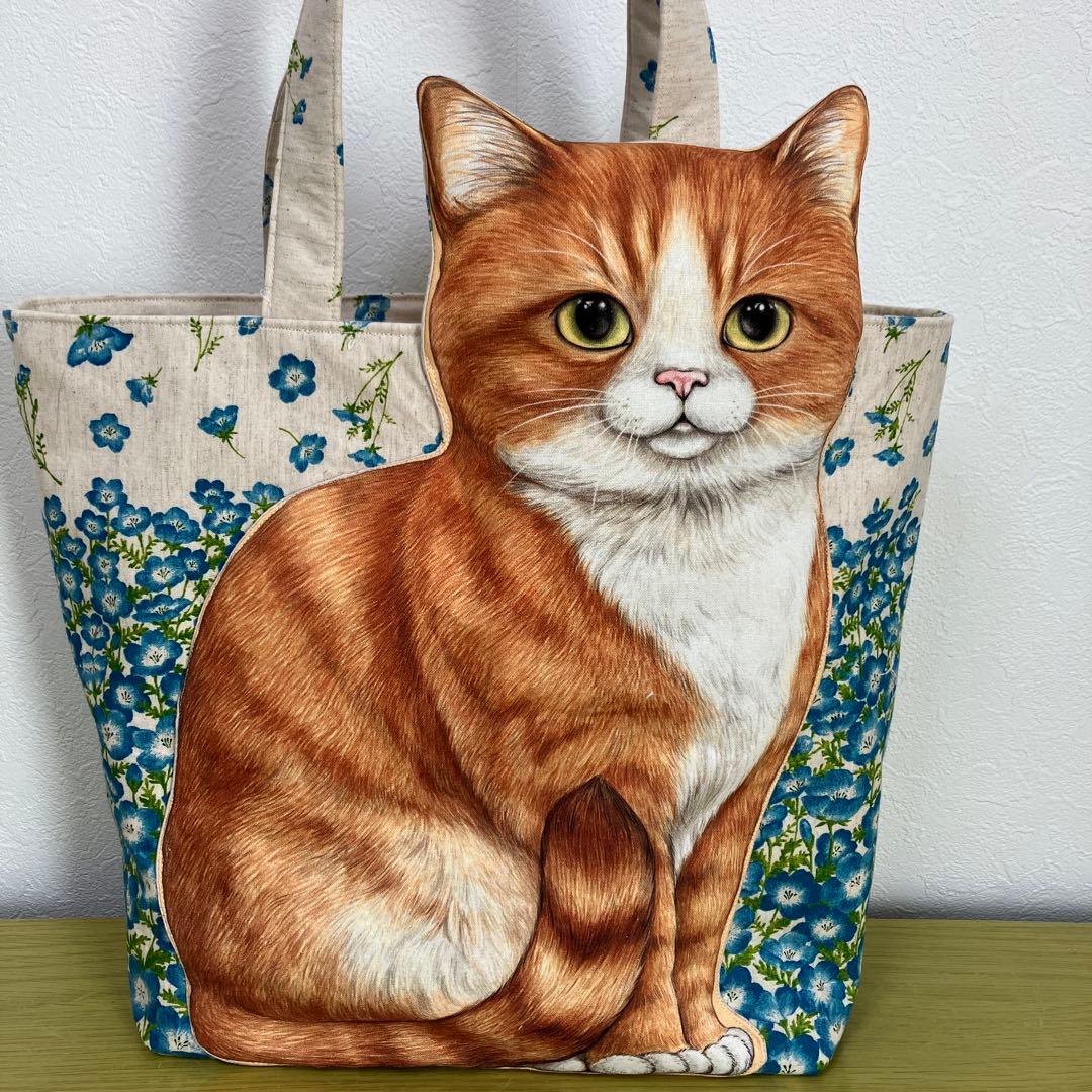 ち*ん様 コヤンイサムチョン　ネモフィラ　超ビッグふっくらネコちゃん　横41縦3