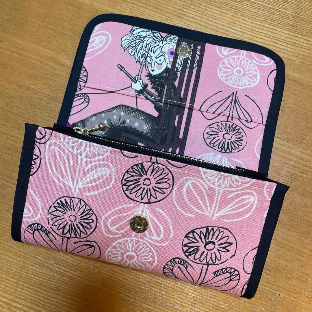 長財布　やりくり財布　ハンドメイド　アレキサンダーヘンリー