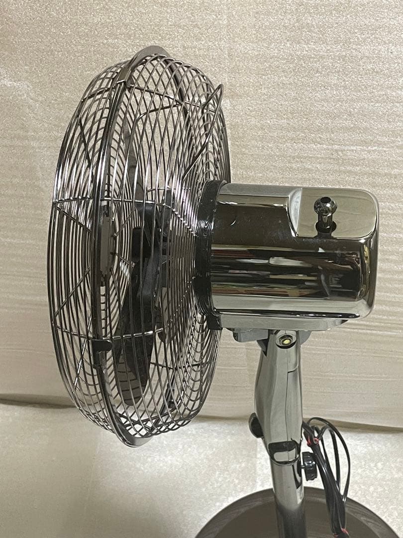 山善 メタル 扇風機 リビングファン ガンメタリック レトロ アンティーク 美品