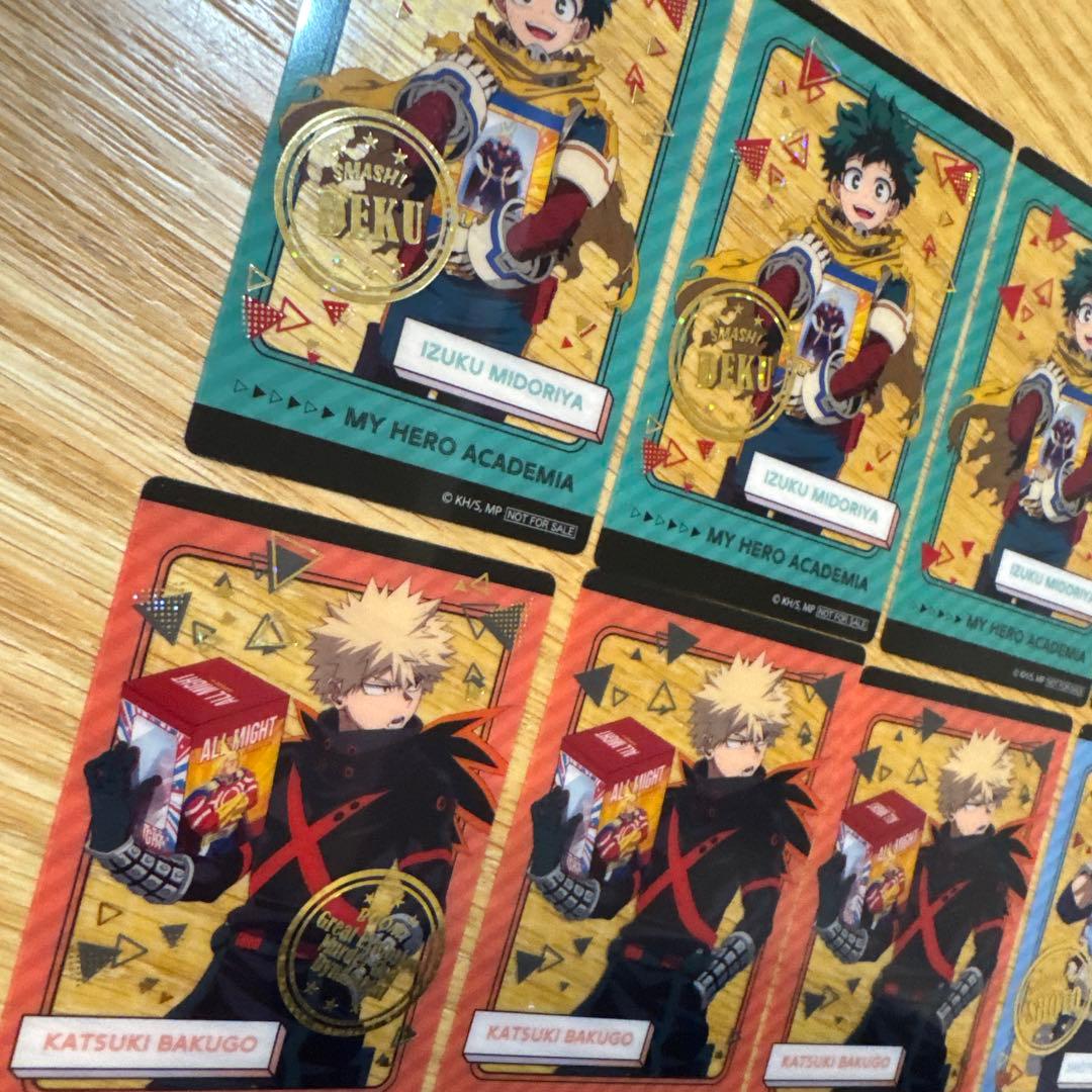 僕のヒーローアカデミア　クリアイラストシート　18枚セット　ナムコ限定　箔押し有