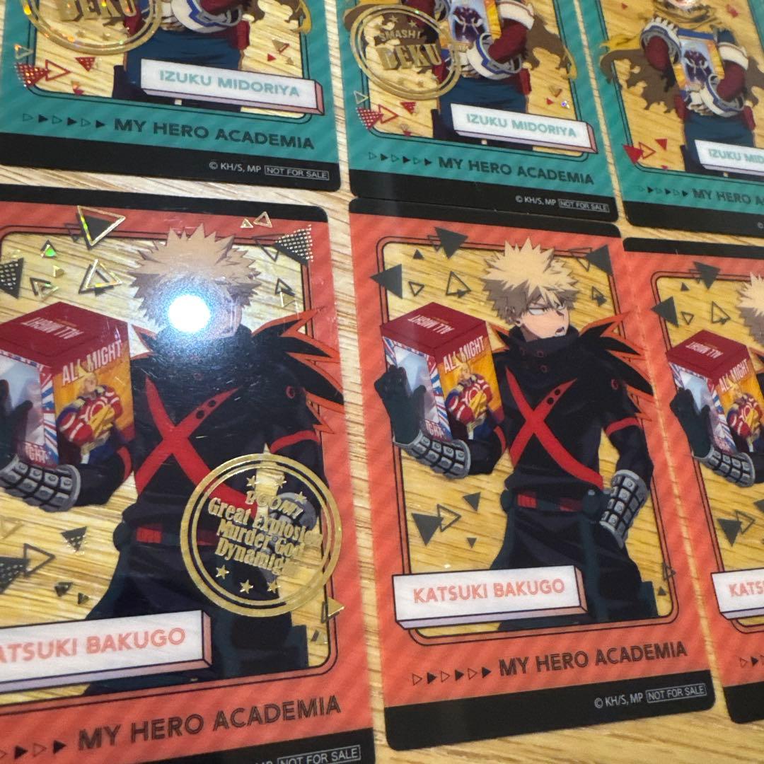 僕のヒーローアカデミア　クリアイラストシート　18枚セット　ナムコ限定　箔押し有