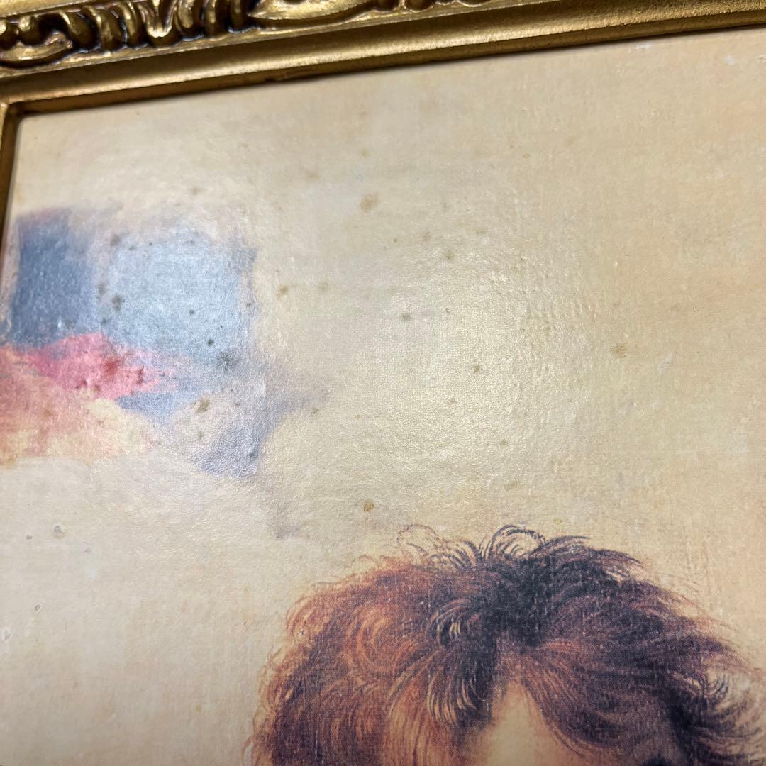 アンティーク 『天使たち』 ラファエロ ロココ調ゴールド額