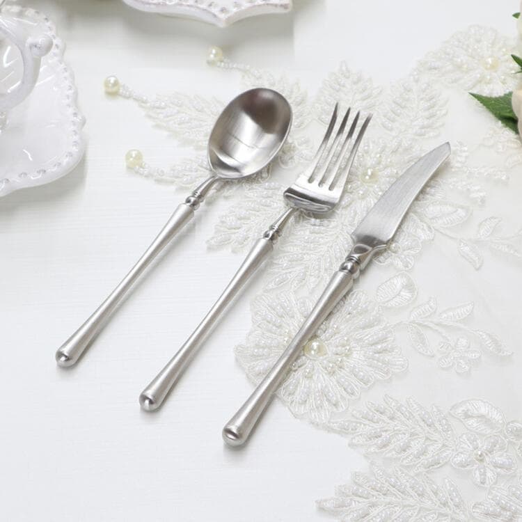 未使用 シルバー カトラリー ディナー & デザート スプーン フォーク ナイフ