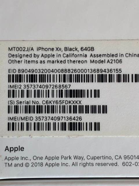 Apple iPhone XR 　64G　ブラック