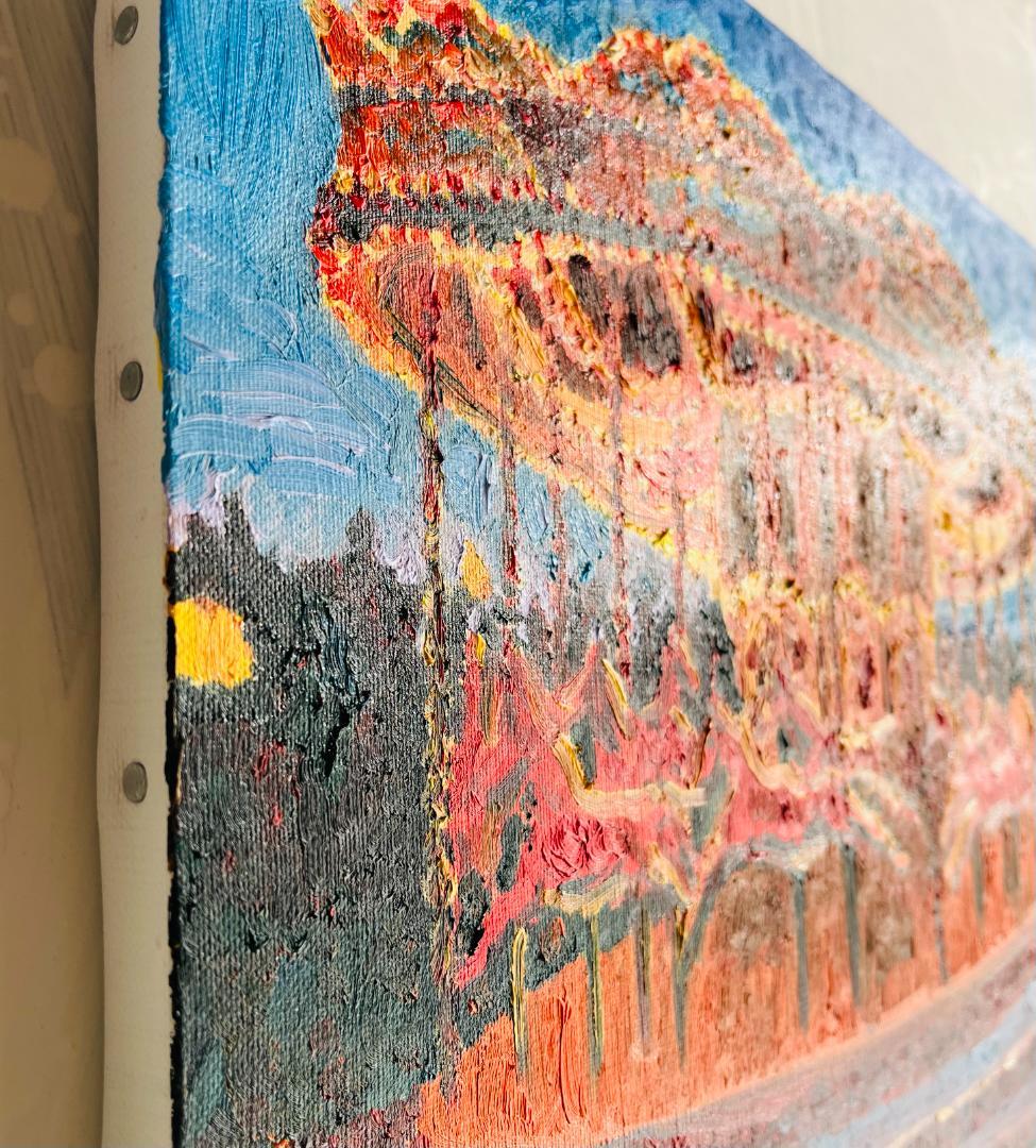 32×41㎝「夜のメリーゴーランド３」原画・油彩画・F6