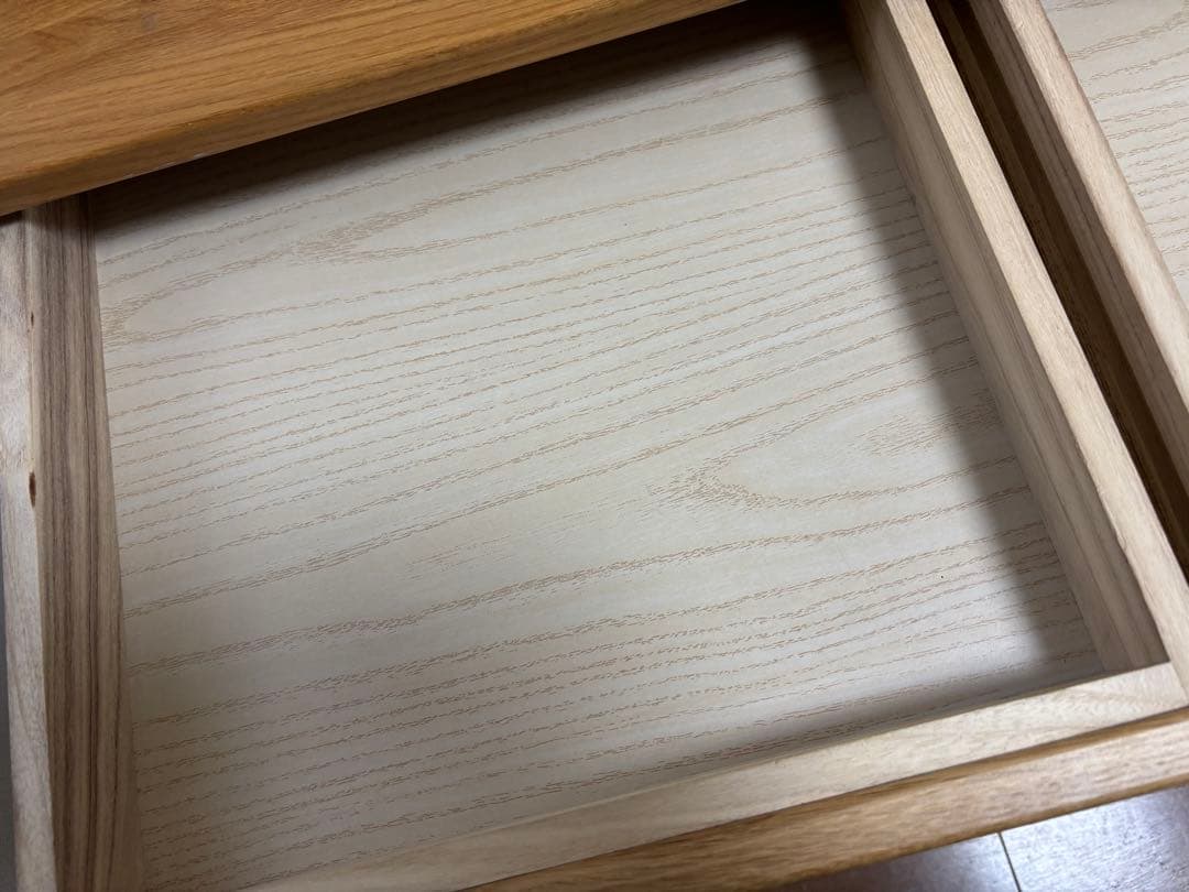 【無印良品】オーク無垢材デスクと上置き棚セット
