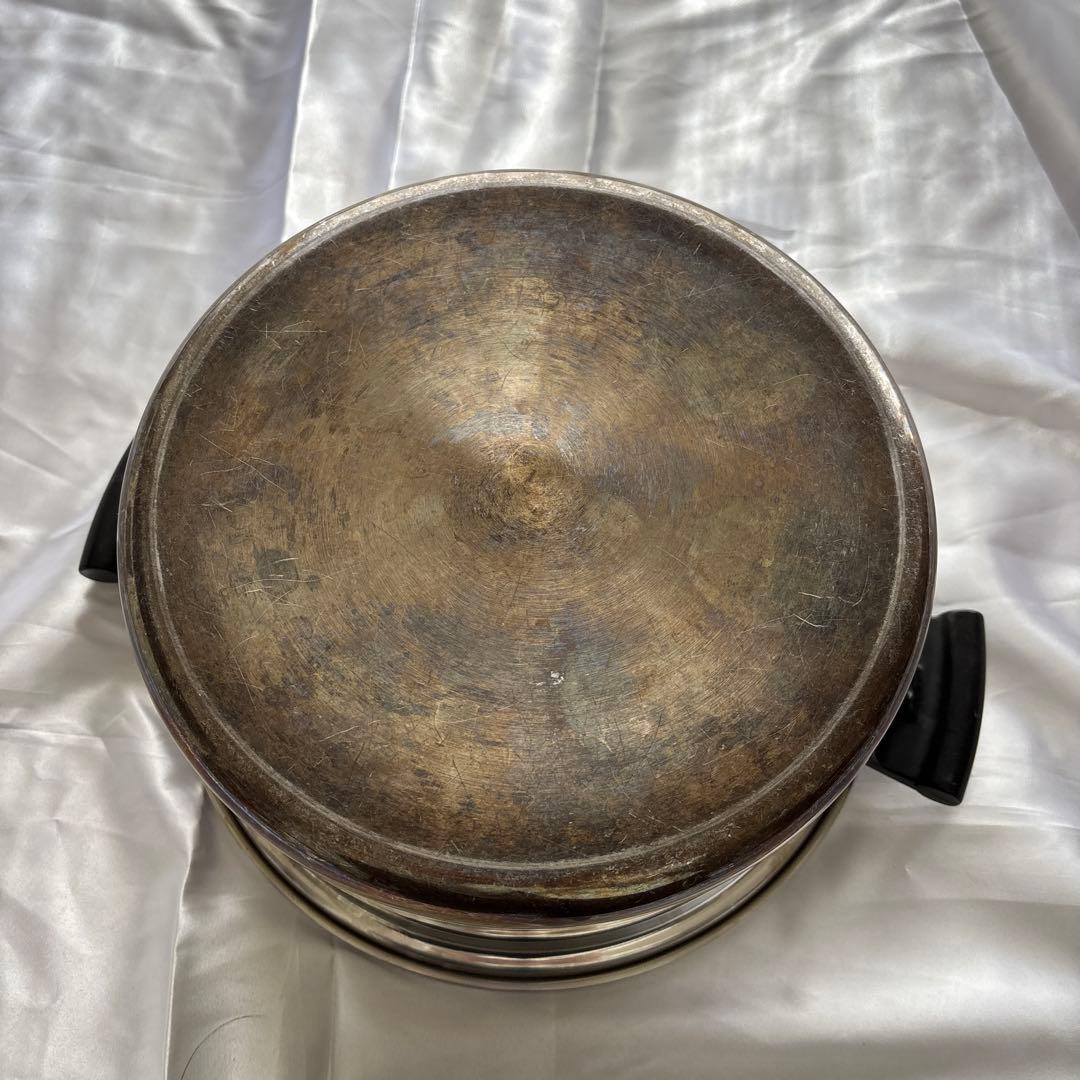 中古　Amway クィーンクックウェア　シチューパン&大フライパン　料理ブック付