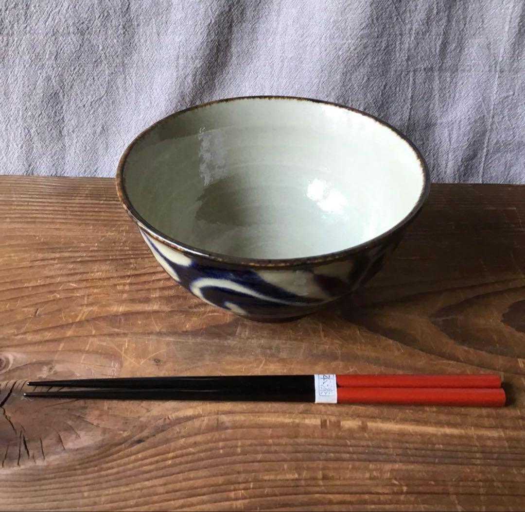 ららです。新品美濃焼　琉球瑠璃唐草麺鉢2枚・ヌキ琉球麺鉢3枚