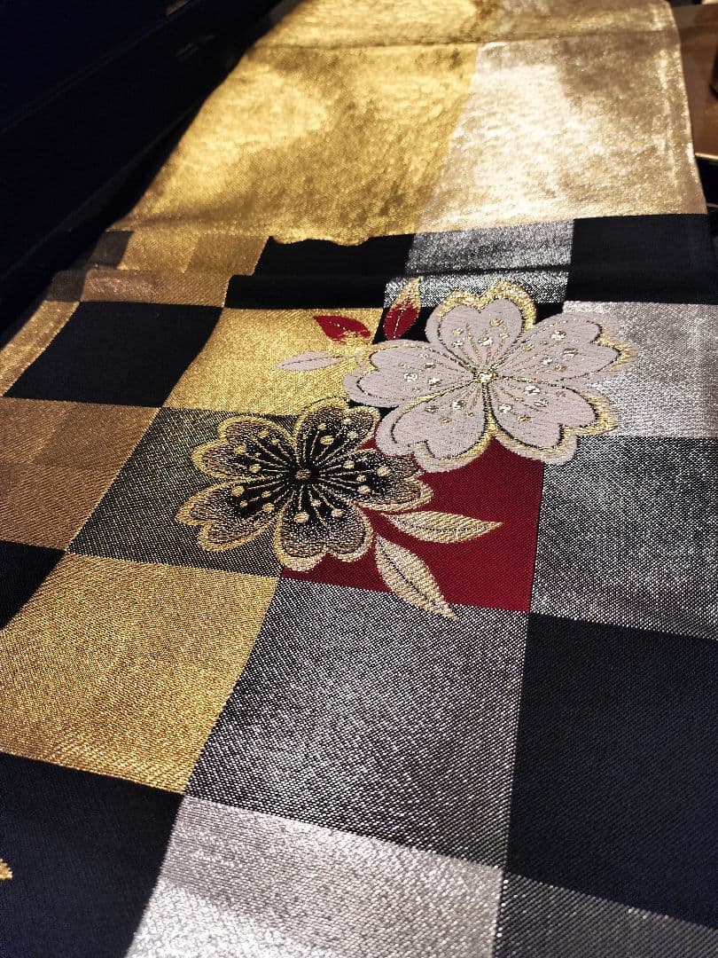A651★逸品‼️豪華刺繍‼️ひな祭り‼️袋帯正絹テーブルランナー2m16cm