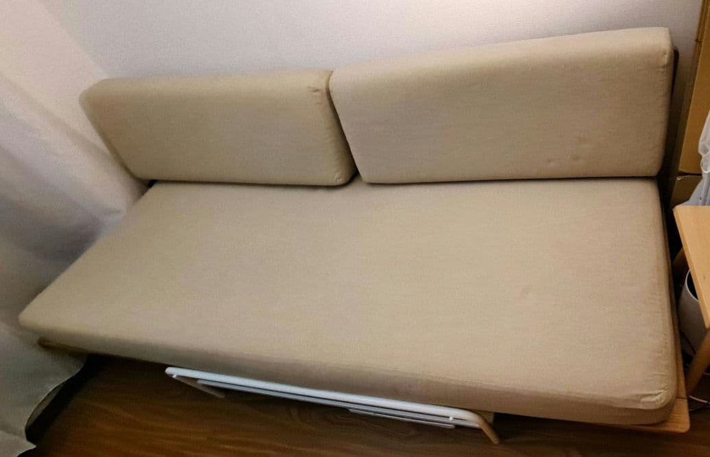 【廃盤希少】無印良品 ソファベッド ベージュ オーク
