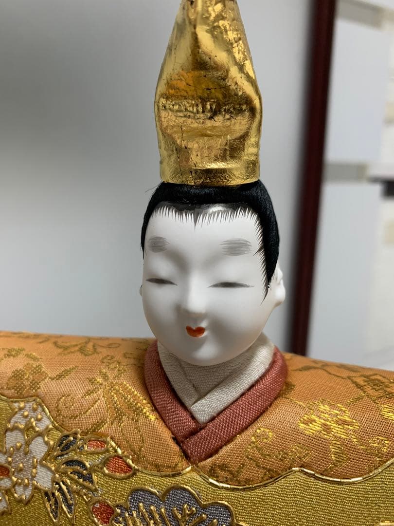 ★最終値下げ★吉徳監製　雛人形　立雛　西軍織本金箔押　正絹　春光雛