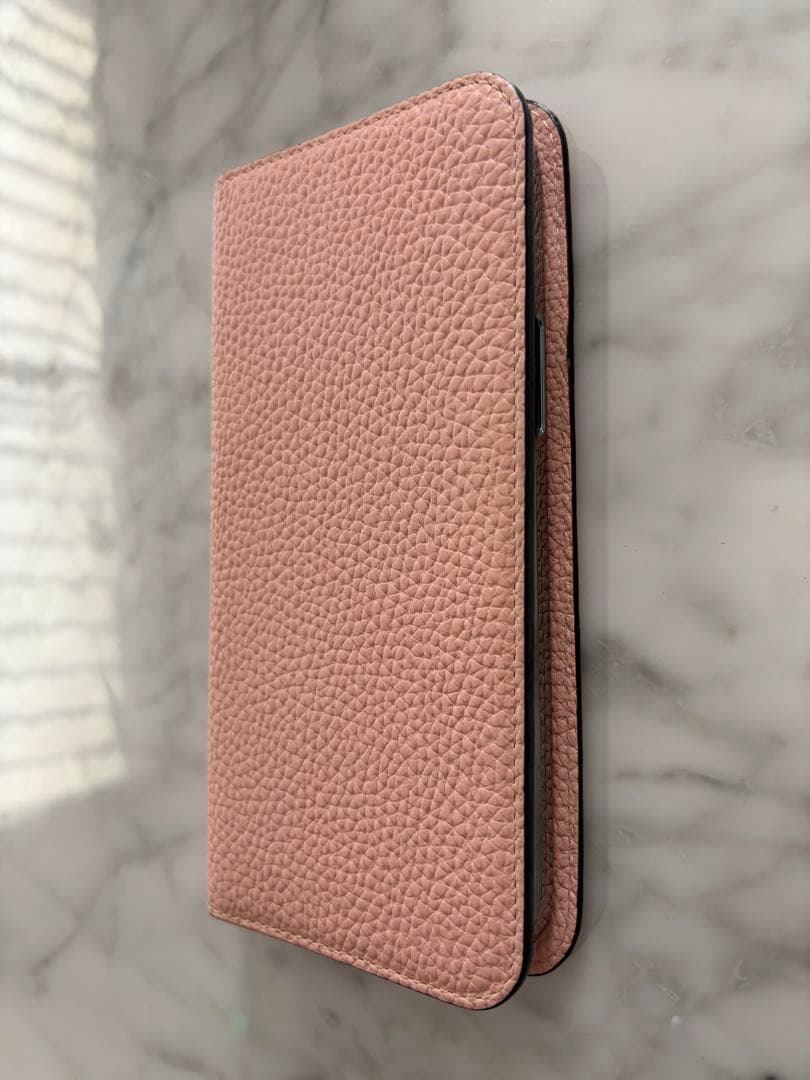 【美品】ボナベンチュラサクラピンク レザー 手帳型ケース