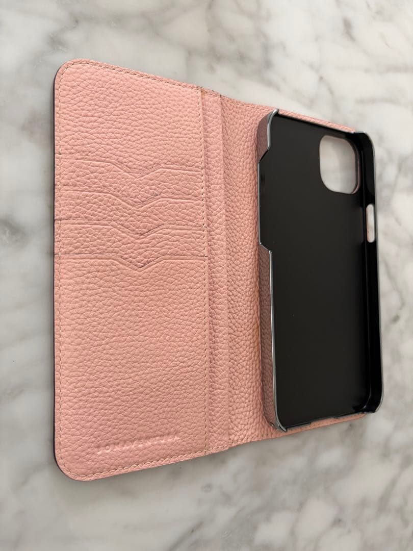 【美品】ボナベンチュラサクラピンク レザー 手帳型ケース