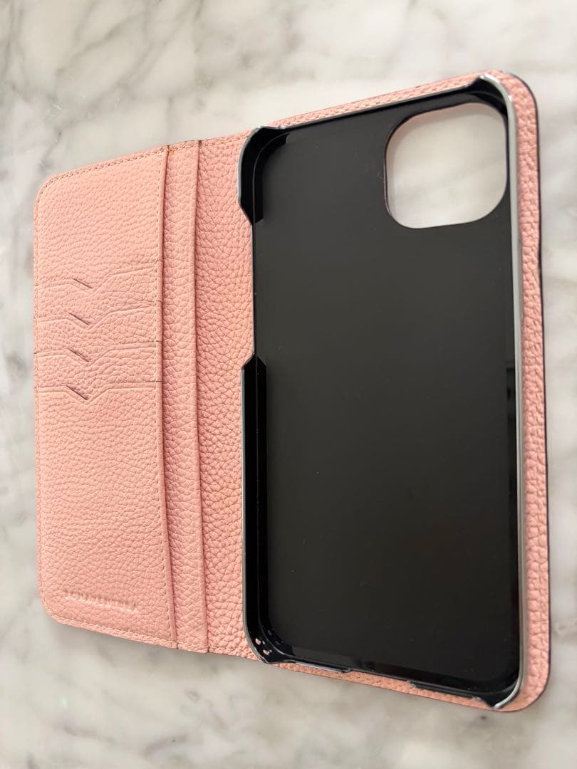 【美品】ボナベンチュラサクラピンク レザー 手帳型ケース