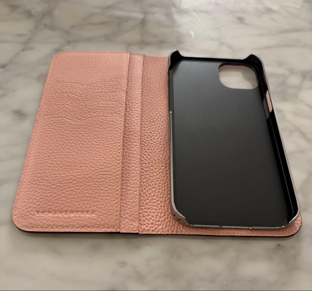 【美品】ボナベンチュラサクラピンク レザー 手帳型ケース