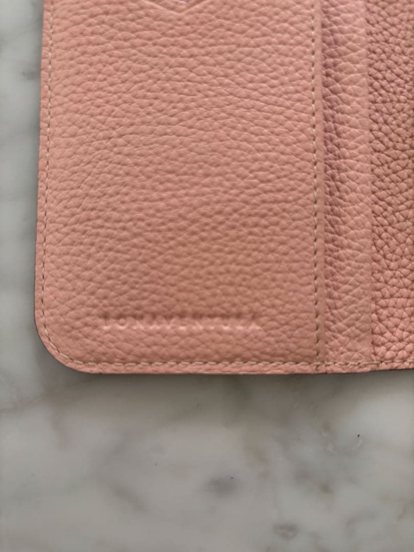 【美品】ボナベンチュラサクラピンク レザー 手帳型ケース