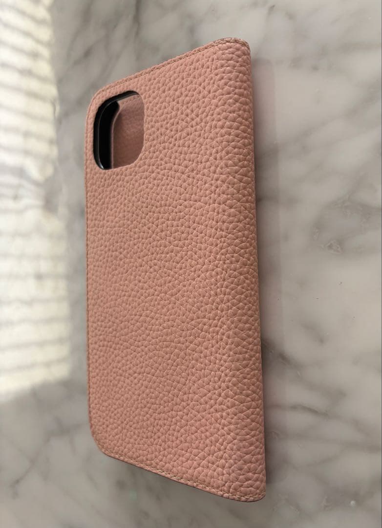 【美品】ボナベンチュラサクラピンク レザー 手帳型ケース