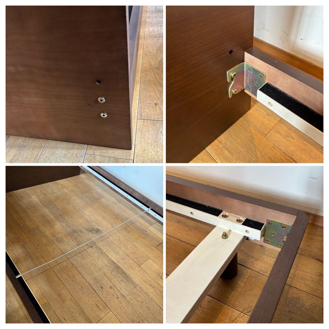 引取限定 関家具 ルード ウッドスプリング セミダブル 分解可能 ベッドフレーム