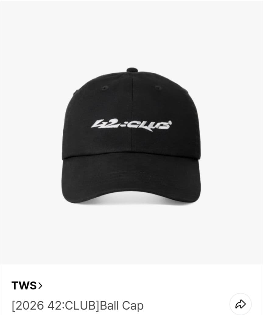 未使用　TWS 2ND 〈42:CLUB〉IN SEOUL　B]Ball Cap