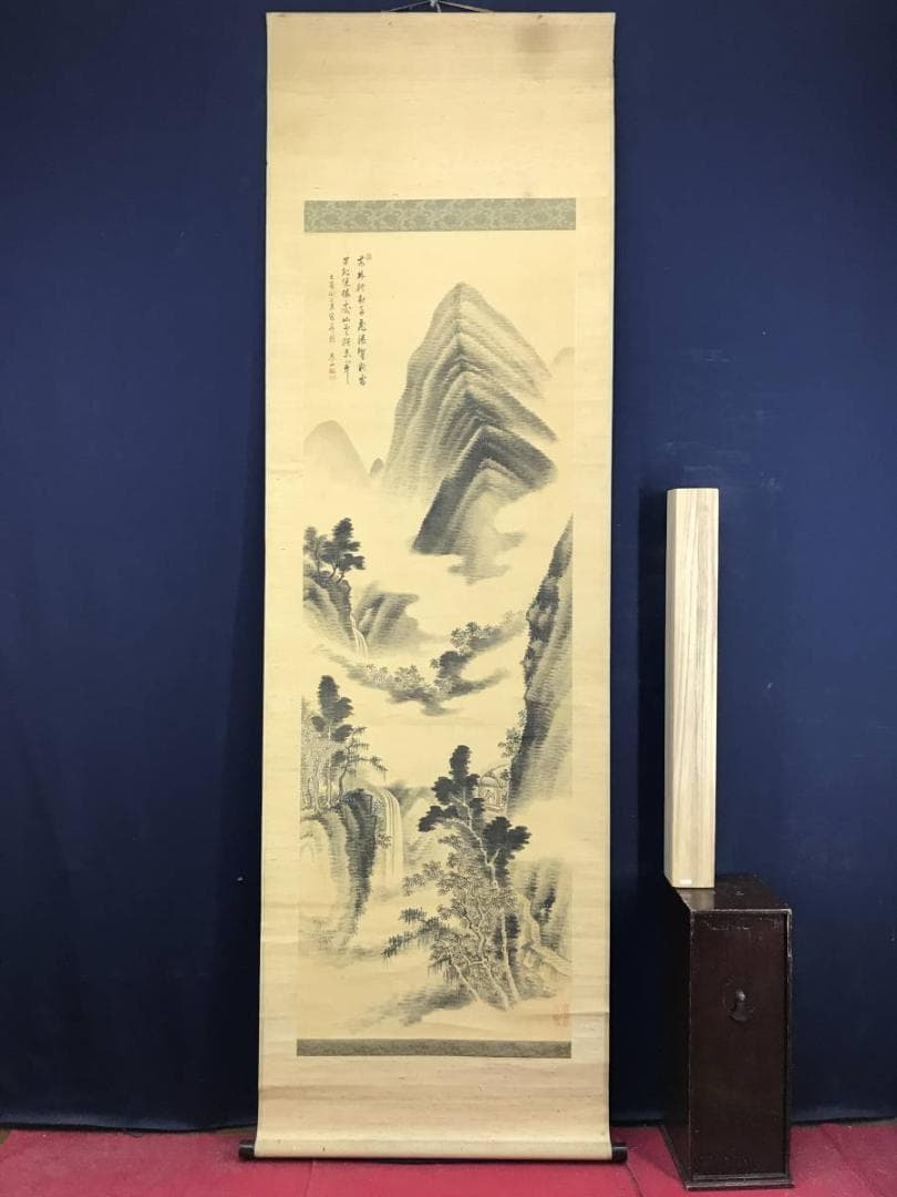 太田琴山/山水画賛/山水図/掛軸/名家伝来/AD-265