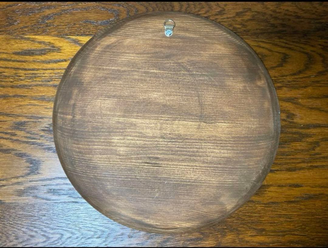 ロシア雑貨☆ロシア民話『３匹のクマ&白腹カササギ』木製飾り皿 マトリョーシカ