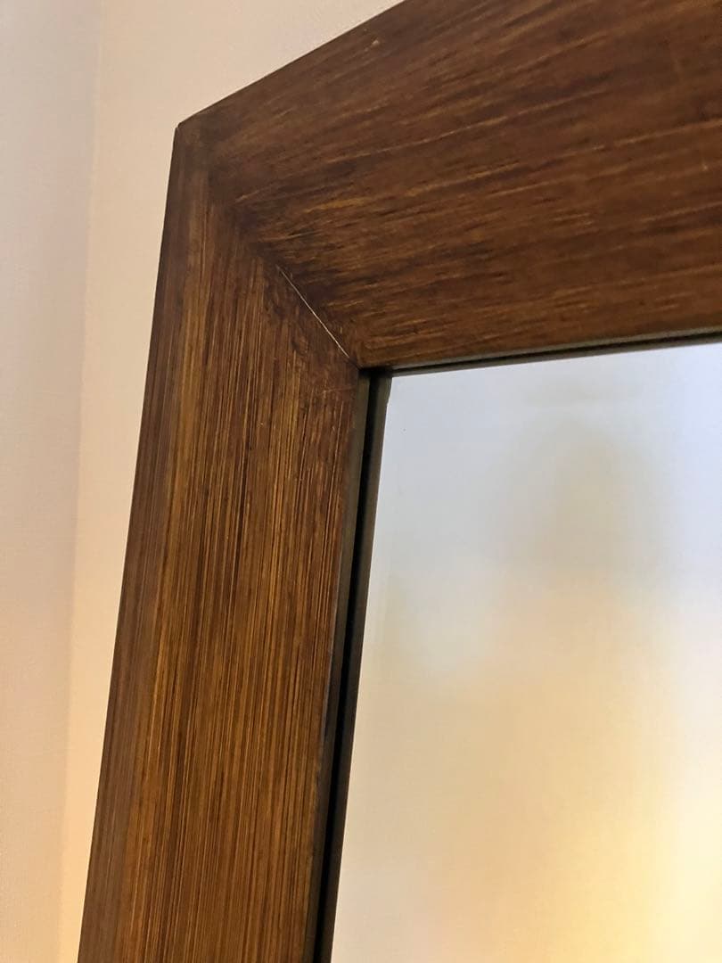 木製フレーム　大型　鏡　ミラー