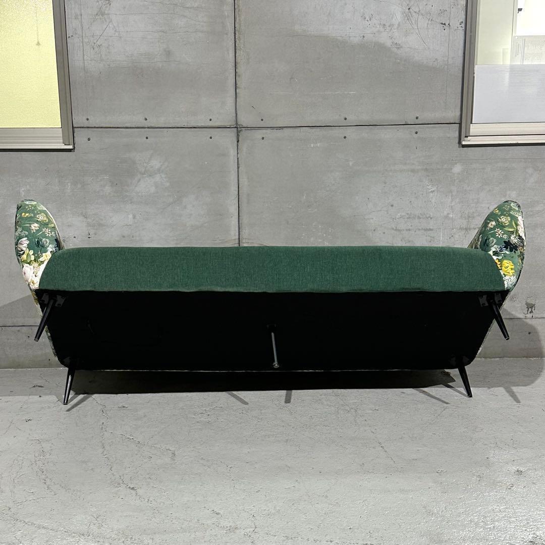 ★東馬★ 3人掛け 花柄ソファ クッション付 ボタニカル 高級ファブリック