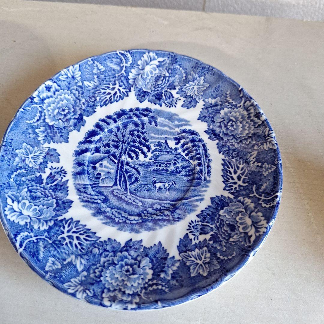 Woods Ware Soup Bowl & Plate　イギリス製　2客　ペア