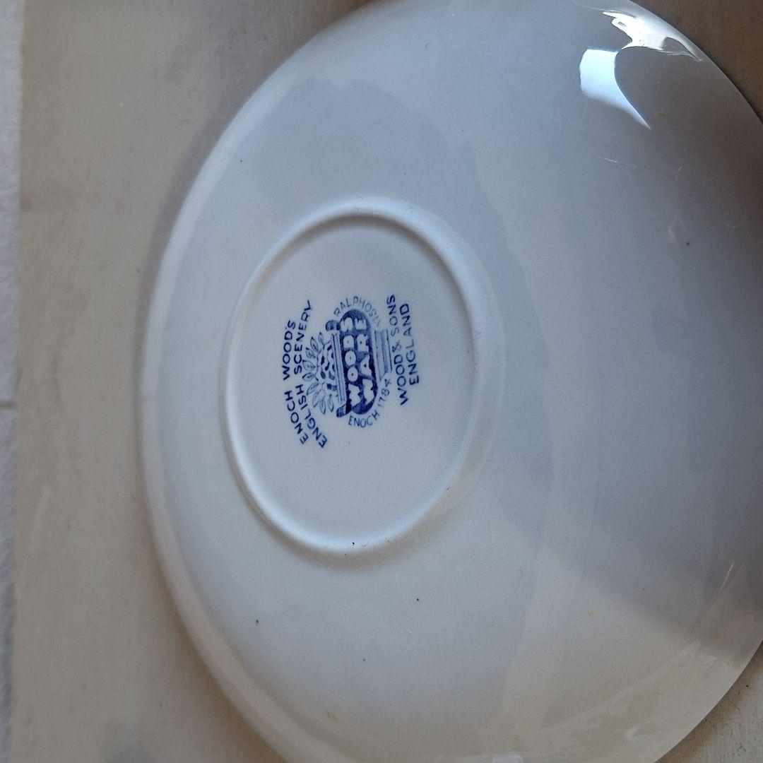 Woods Ware Soup Bowl & Plate　イギリス製　2客　ペア