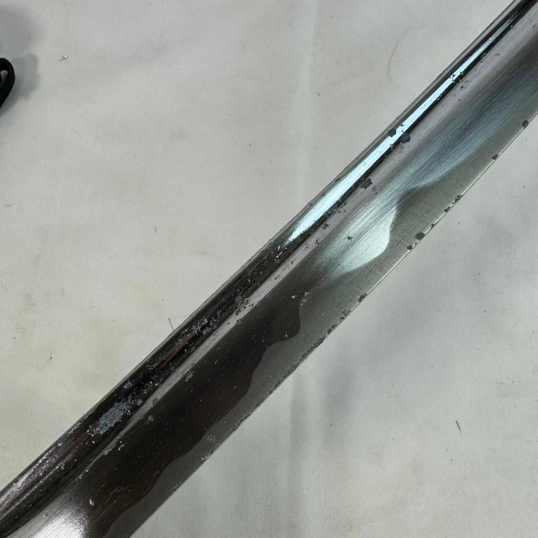 模造刀大小2本セット 黒柄 雲龍楕円鍔 黒梨地鞘