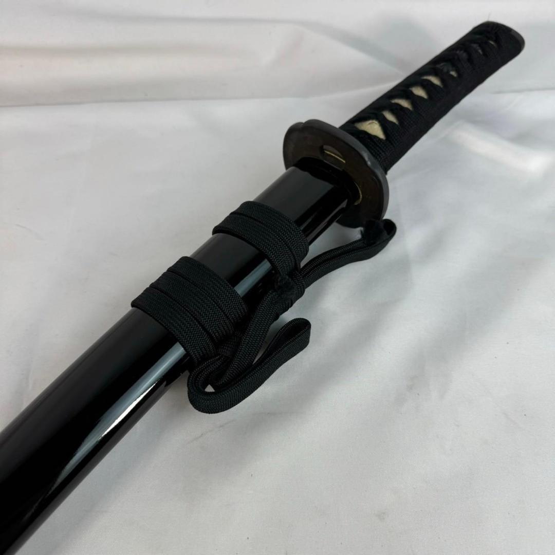 模造刀大小2本セット 黒柄 雲龍楕円鍔 黒梨地鞘