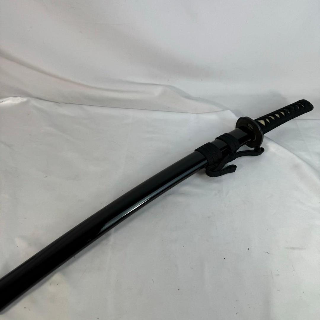 模造刀大小2本セット 黒柄 雲龍楕円鍔 黒梨地鞘