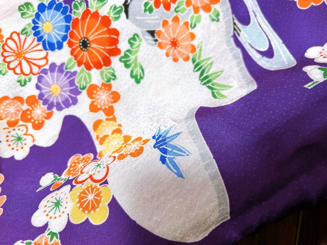 華やかな紫系♡七五三　7歳　女の子　フルセット　一式　赤