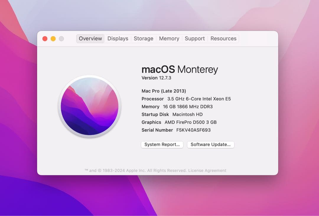 「中古美品」Macpro late 2013