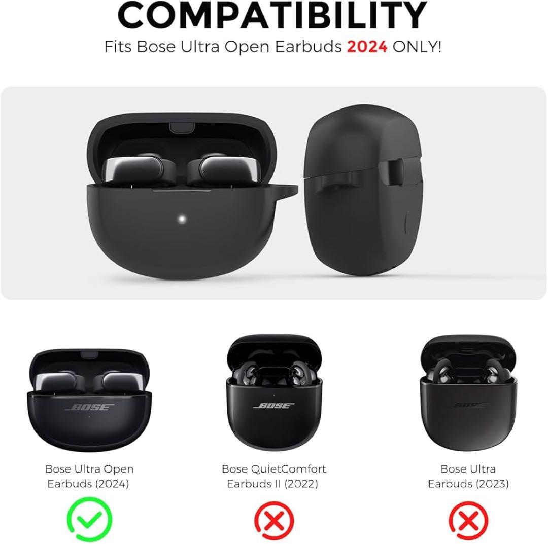 Bose Ultra Open Earbuds 用シリコンケース ブラック