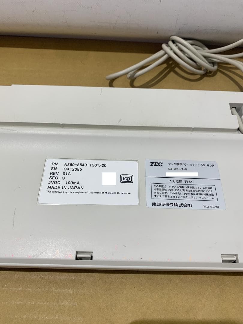 TECテック事務コン SO-10S-KT-R　キーボード