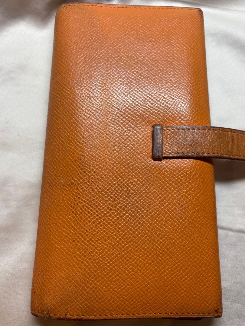 HERMES エルメス ベアン クラシック 長財布 オレンジ