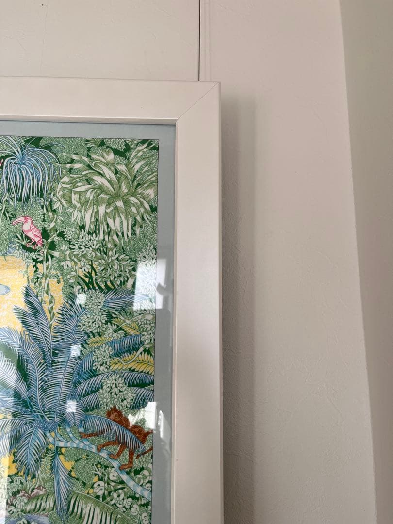 エルメス　カレ90 フォーブル・トロピカル 額装