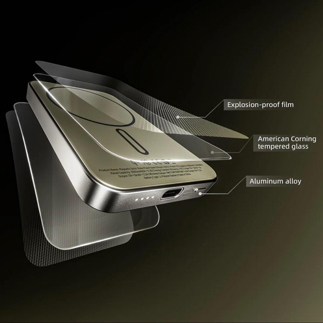 スマホアクセサリー KUXIU S2 Qi2 5000mAh MagSafe Power Bank