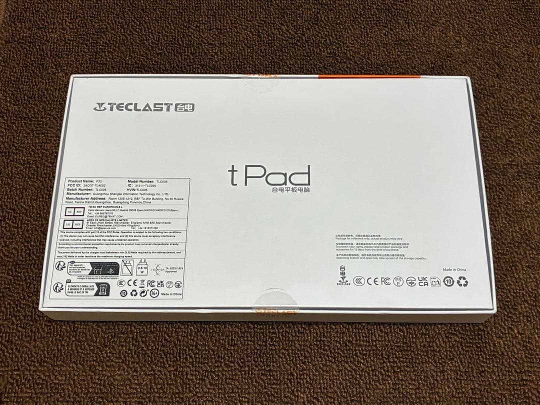 新品未使用 Teclast TPad P30 128GB 純正ケース付き