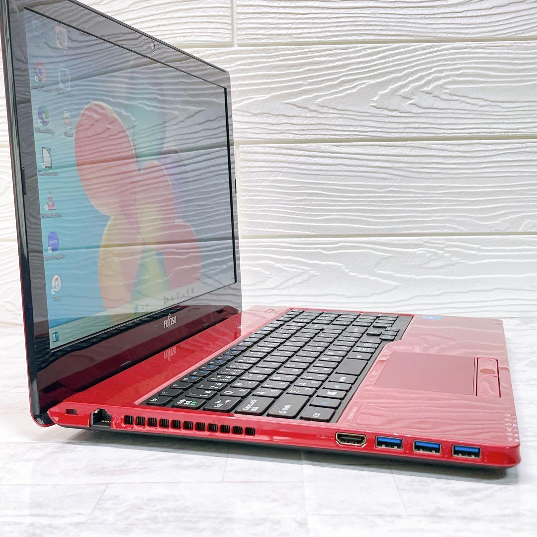 人気レッド✨大容量1TB✨DVD✨カメラ テンキー ノートパソコン Win11