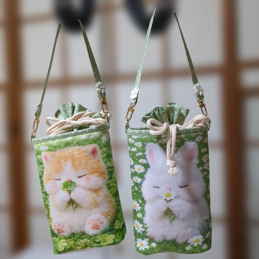 ゆきそら様…リクエスト専用 雪猫柄パネルトートバッグ