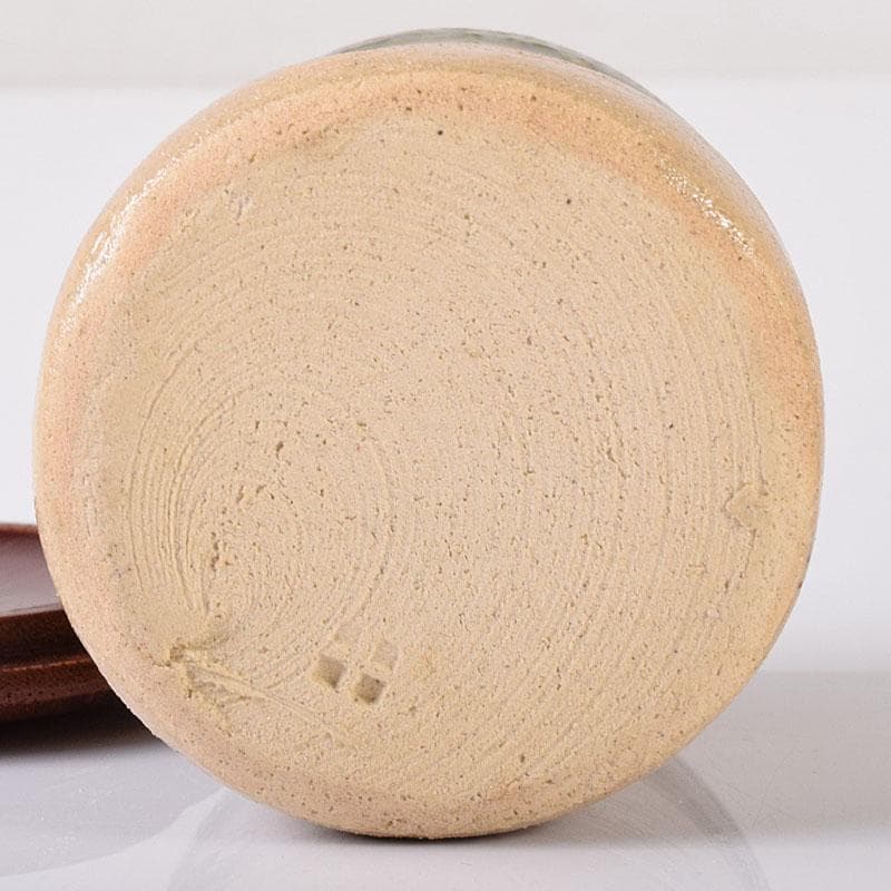 茶道具　瑞光窯　佐々木八十二作　織部茶器　共箱　V　7298