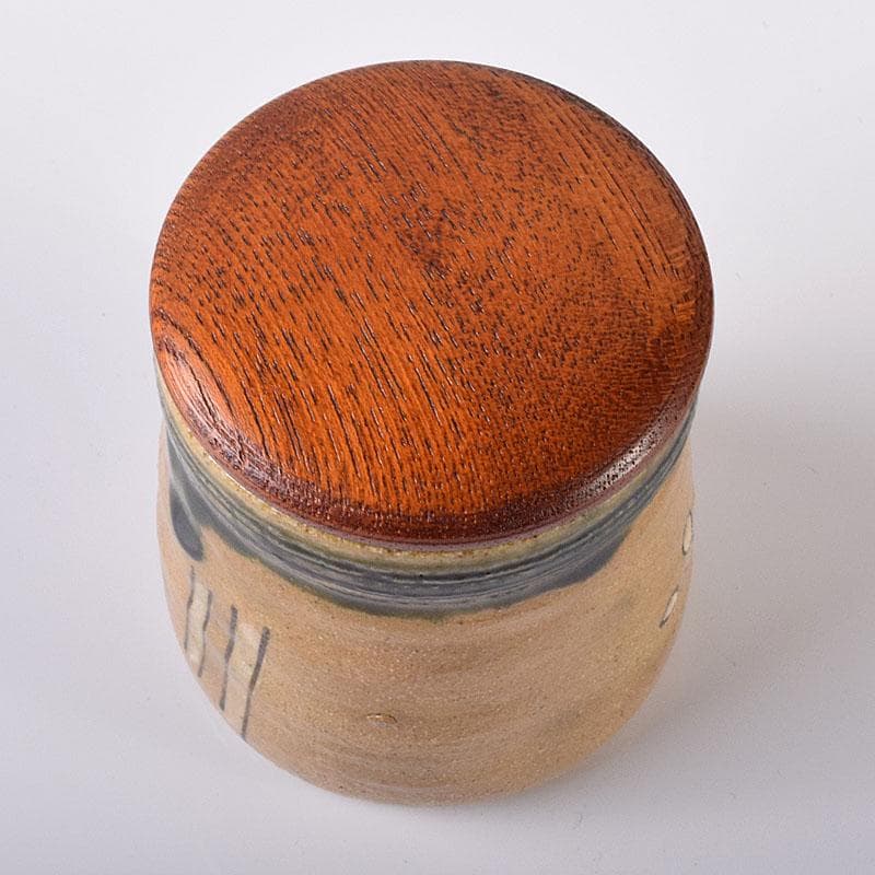 茶道具　瑞光窯　佐々木八十二作　織部茶器　共箱　V　7298