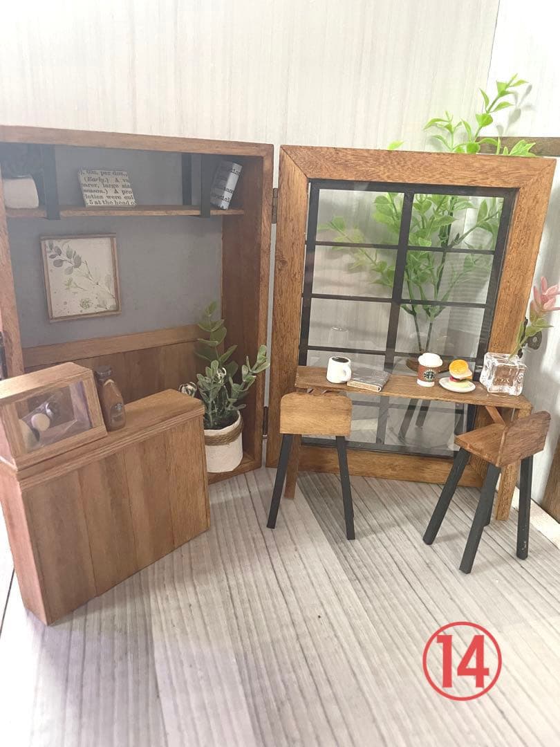 ドールハウスBOX【オーダー専用】背景ボード　ミニチュア